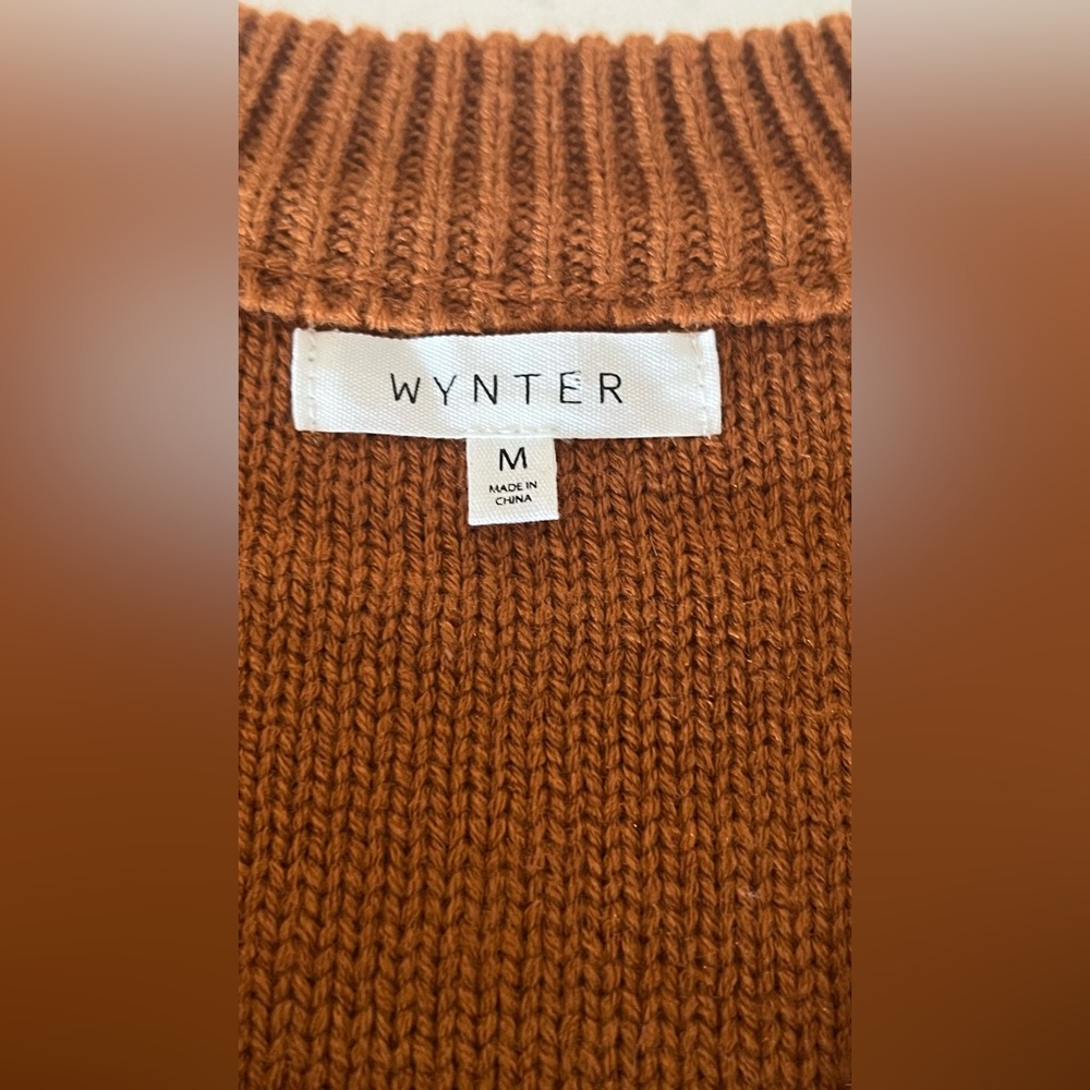 Wynter Cable Knit Button-Up Vest size M - Picture 10 of 10